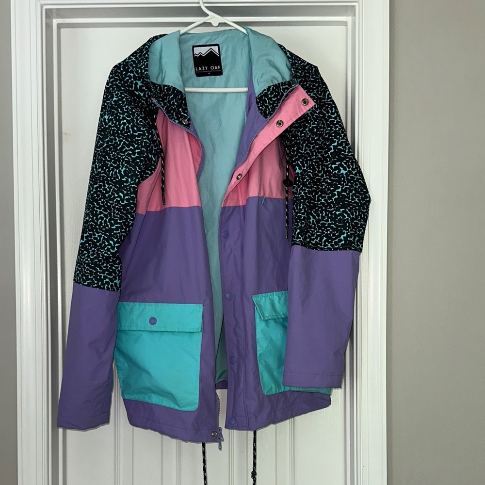 Lazy Oaf Multicolor Jacket - Pink, Purple, Teal
